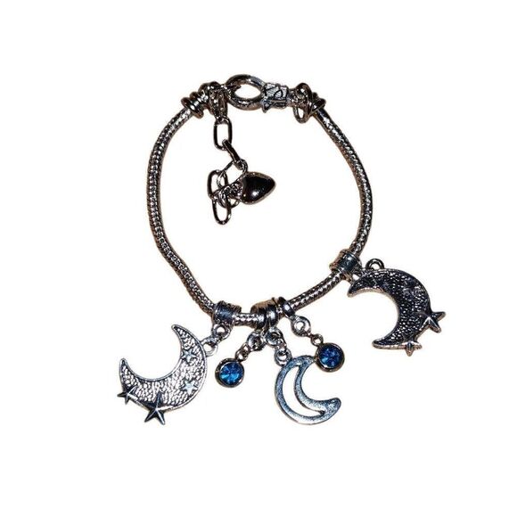Silver Moon Celestial Charm Bracelet - Picture 1 of 3